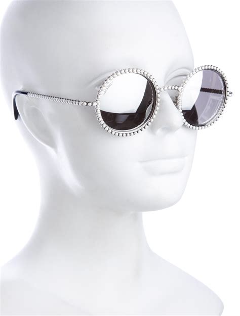 chanel sunglasses round with pearls|Chanel sunglasses women with pearl.